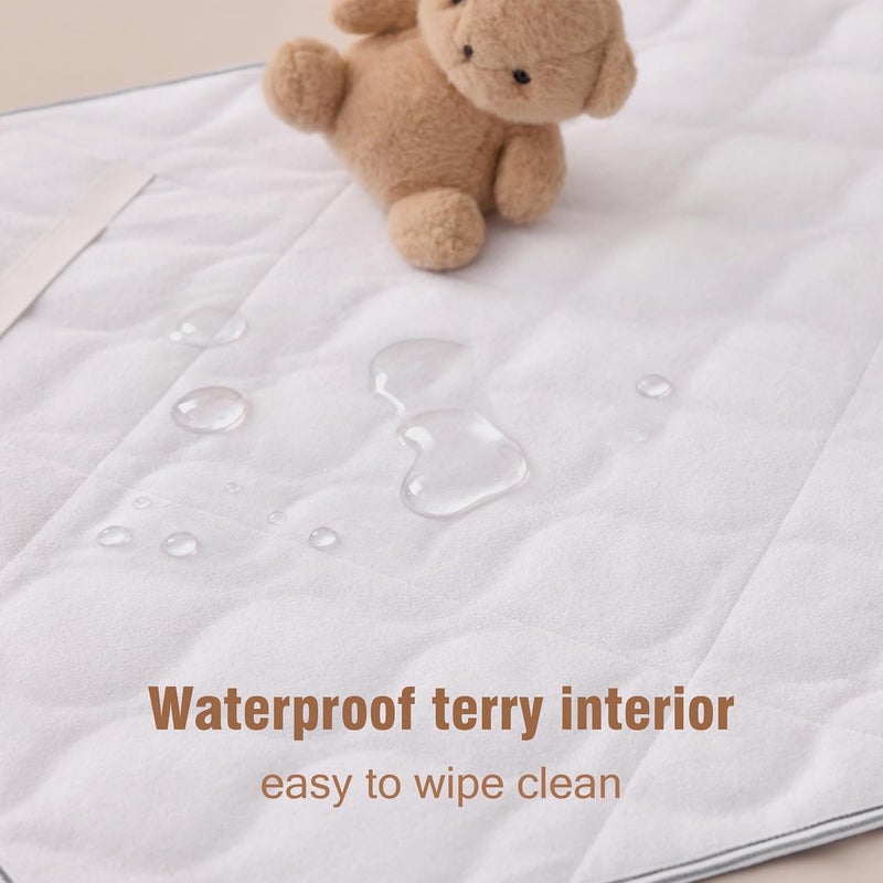U-tex Baby Portable Changing Pad, Waterproof & Wipeable Diaper Changing Mat with Carrying Bag, Foldable Changing Mat for Travel, Newborn Shower Gifts - Image 5